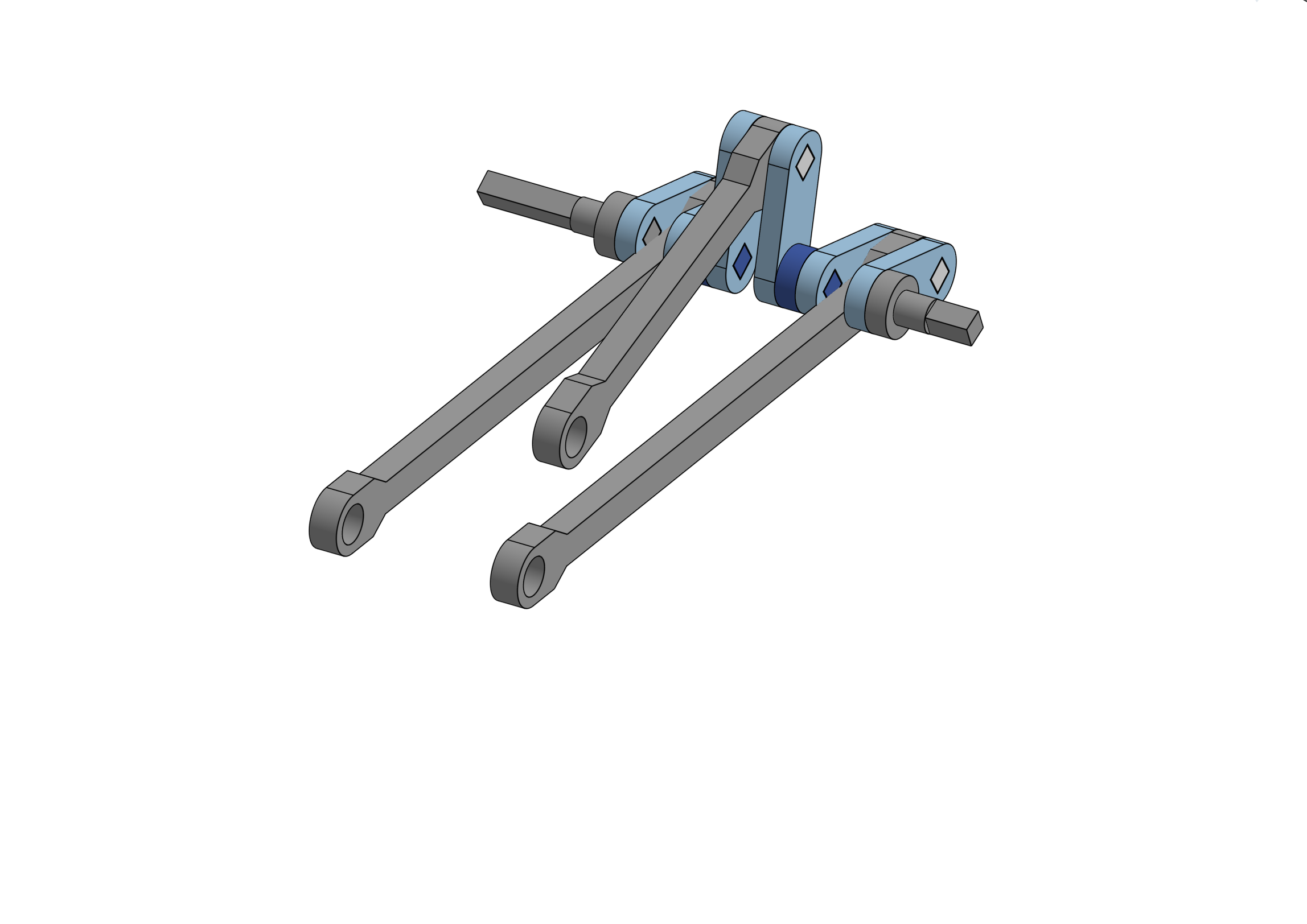 Assemble the crank components as shown in the quarter view